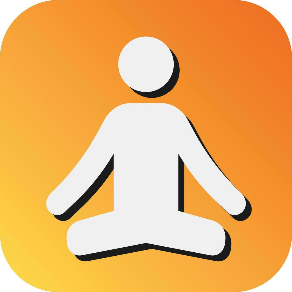 Meditation Vector Glyph Gradient Background Icon For Personal And Commercial Use.