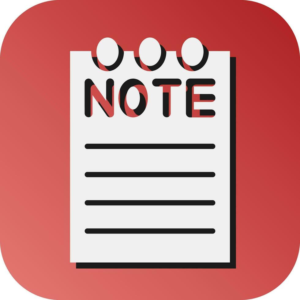 papel Nota vector glifo degradado antecedentes icono para personal y comercial usar.