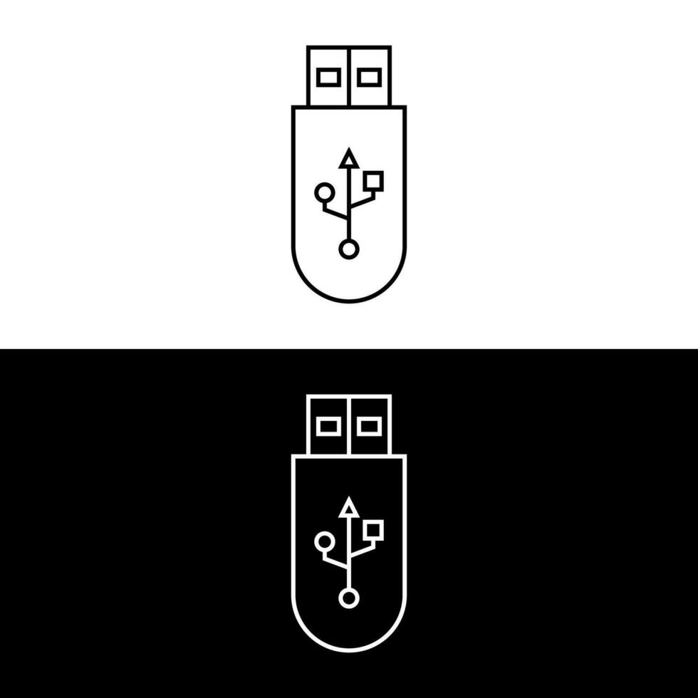 Flashdisk. External Memory icon. Simple and isolated style on blank background vector