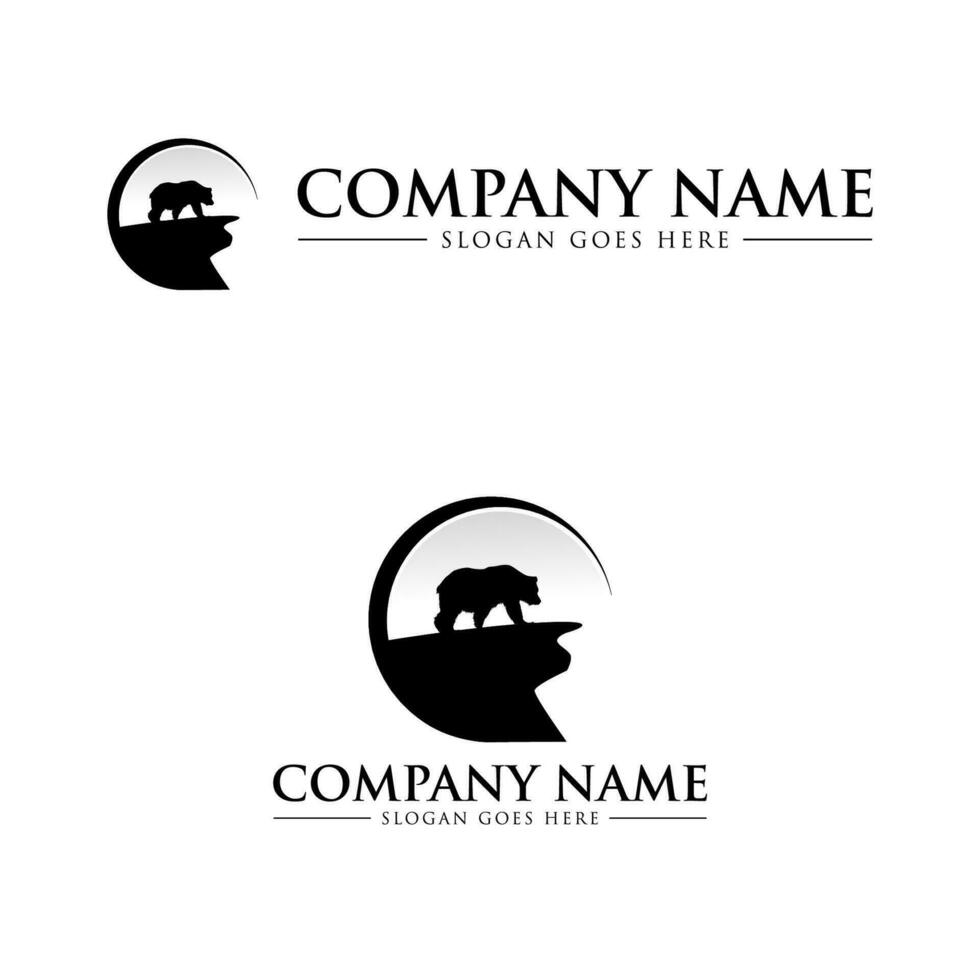 bear logo design, modern minimalist logo vector