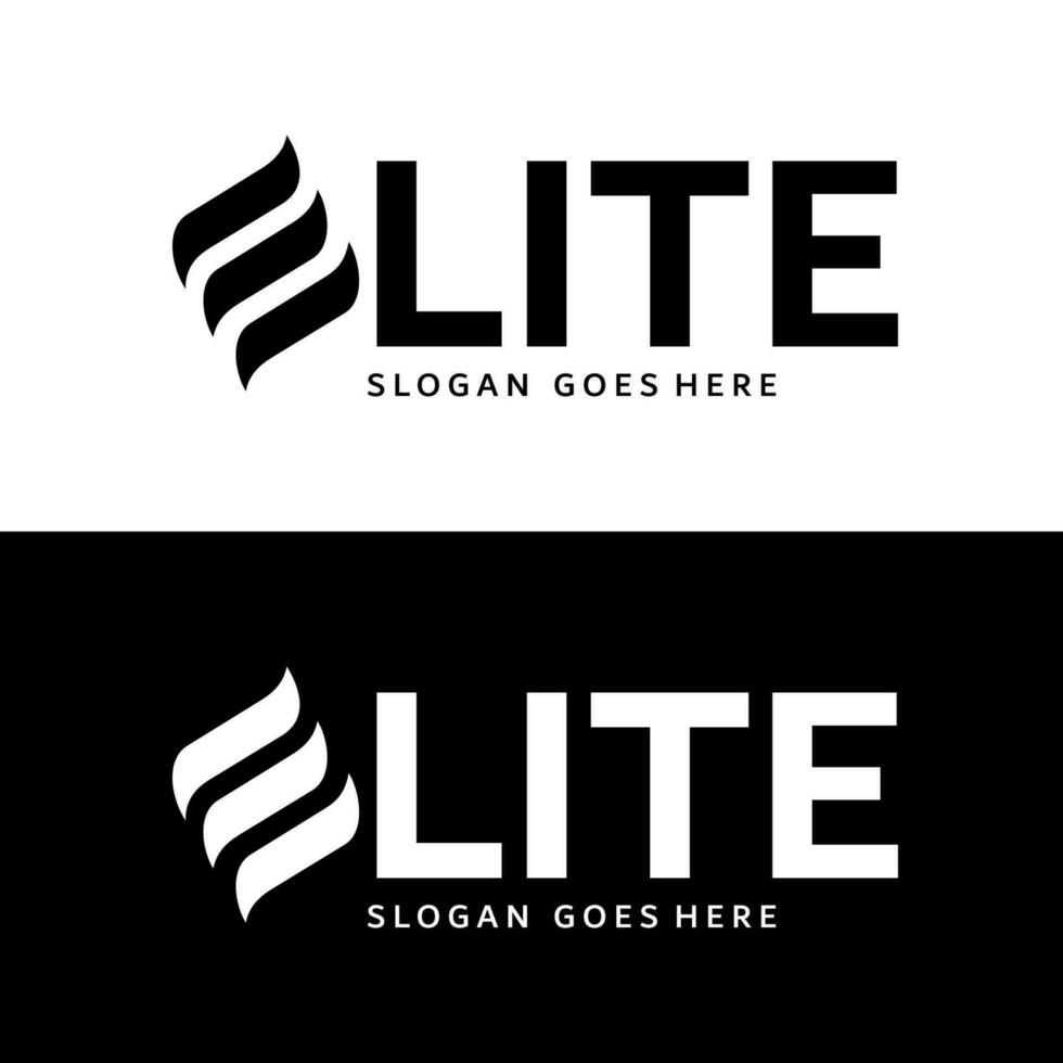 Elite Letter Logo Design with Creative Modern Trendy Typography vector
