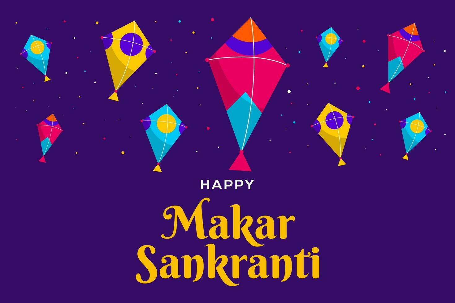 plano diseño contento makar sankranti antecedentes ilustración vector