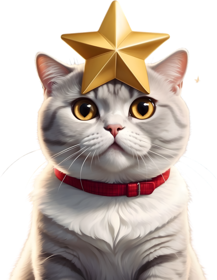 AI generated a cute  cat in cartoon png