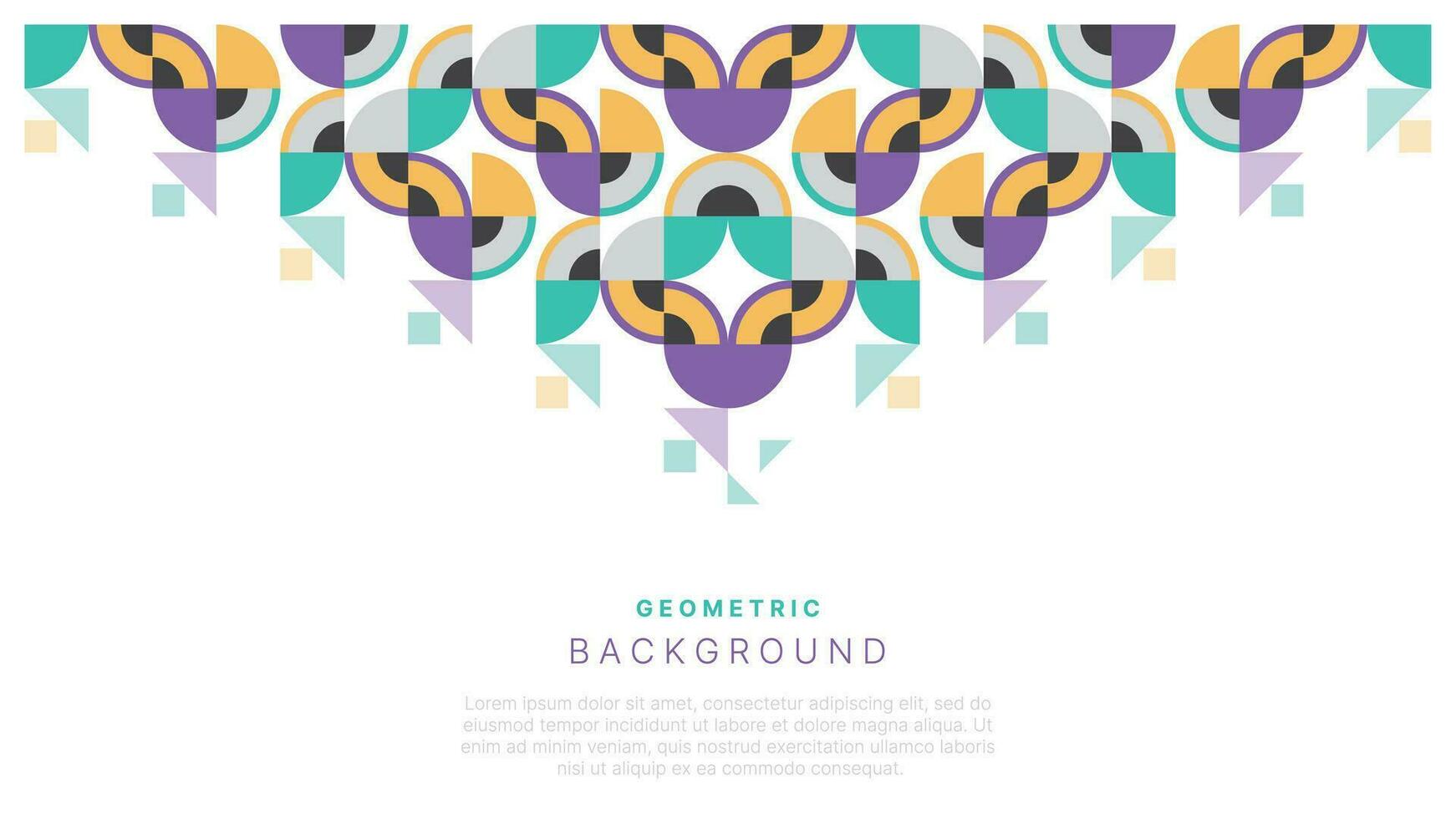 Flat colorful shape geometric background vector
