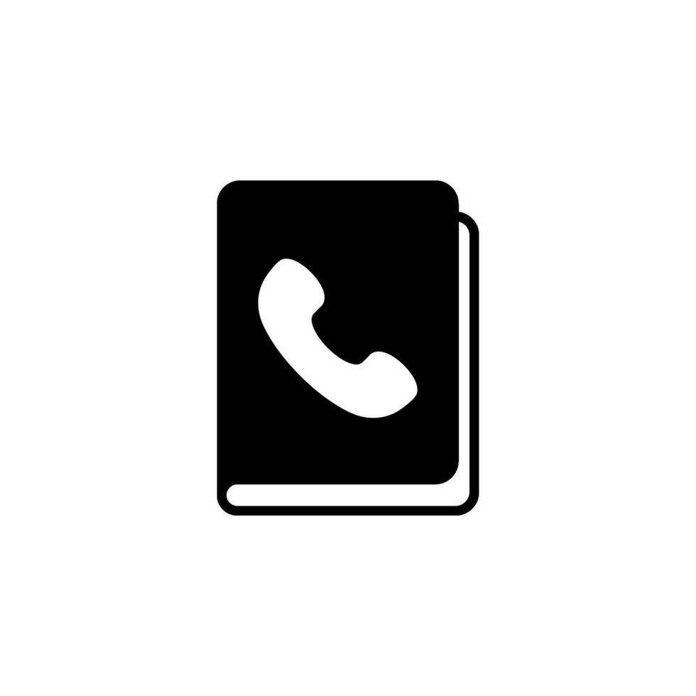 black phone and contacts icon vector