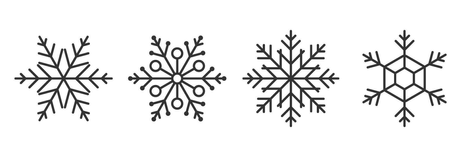 snow icon for christmas and new year in winter vector