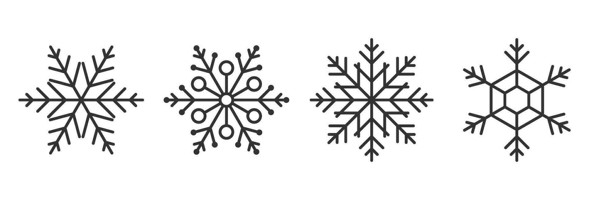 snow icon for christmas and new year in winter vector