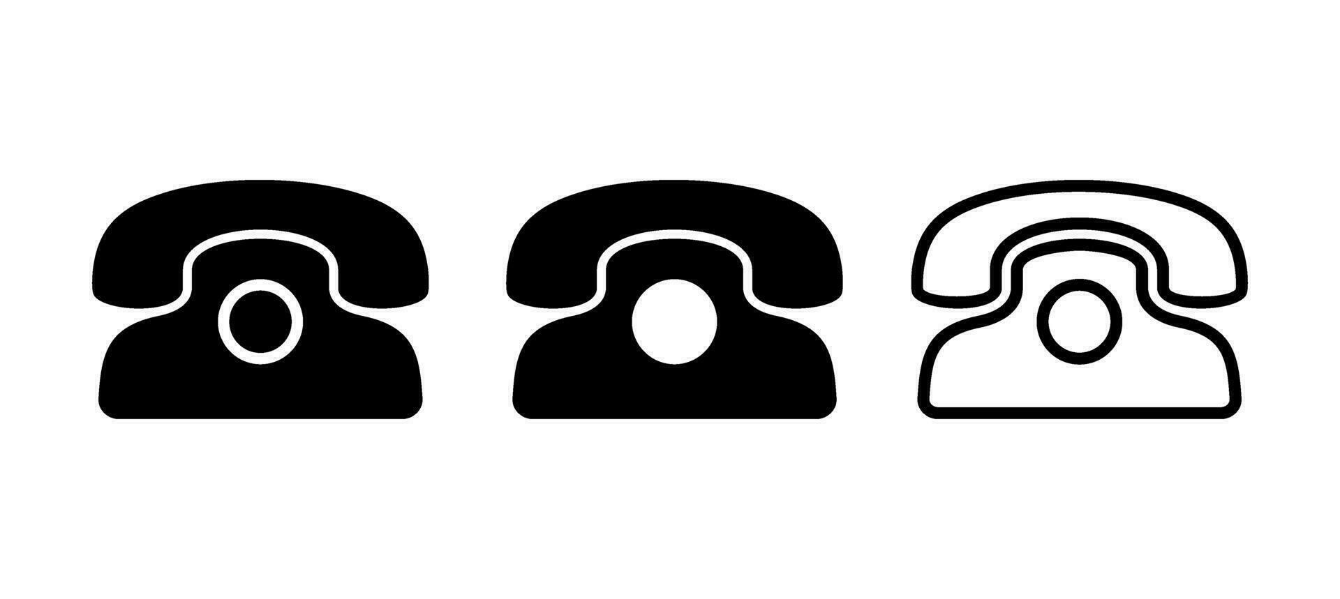 black phone and contacts icon vector