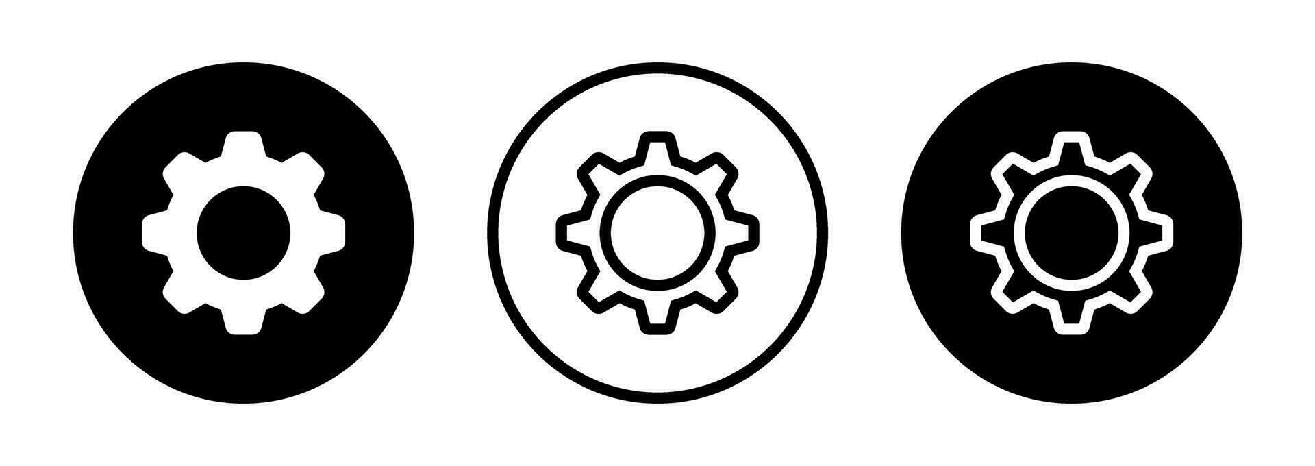 simple icon of settings button vector