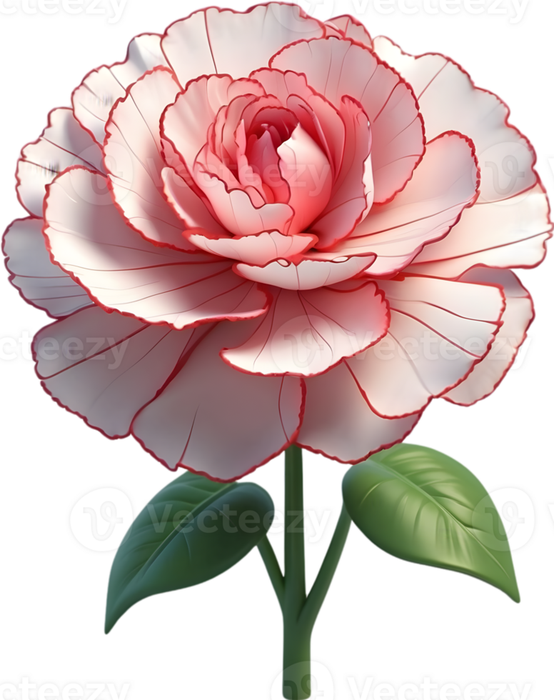 AI generated pink carnation flower clipart png