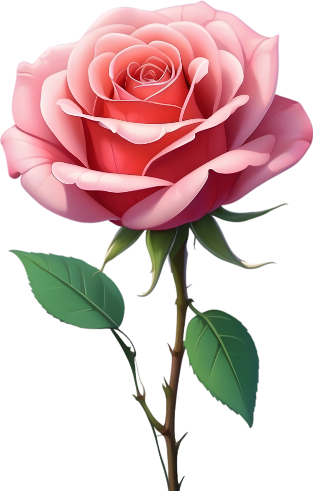 AI generated rose on transparent background png