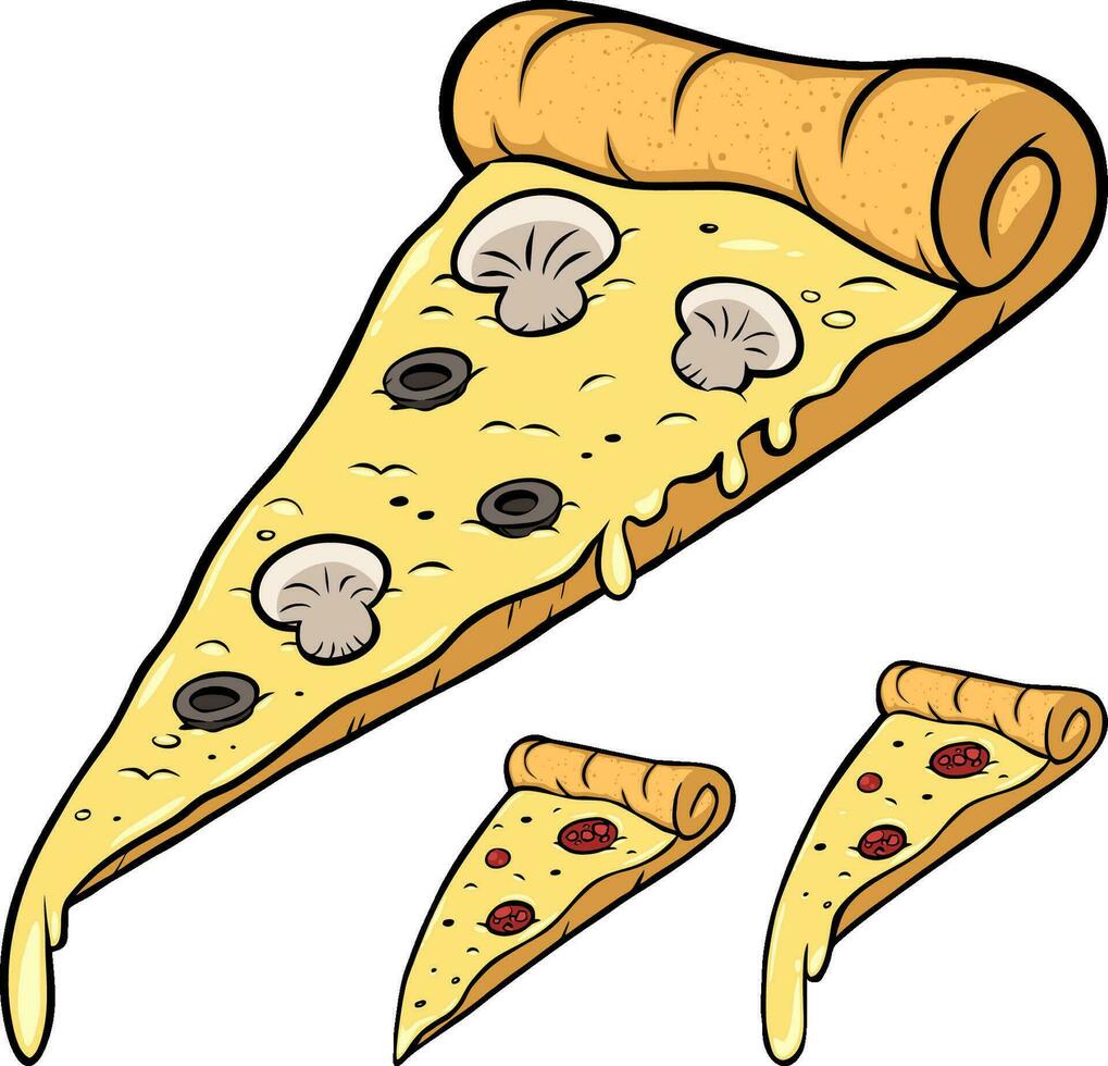 Pizza Slice on White vector