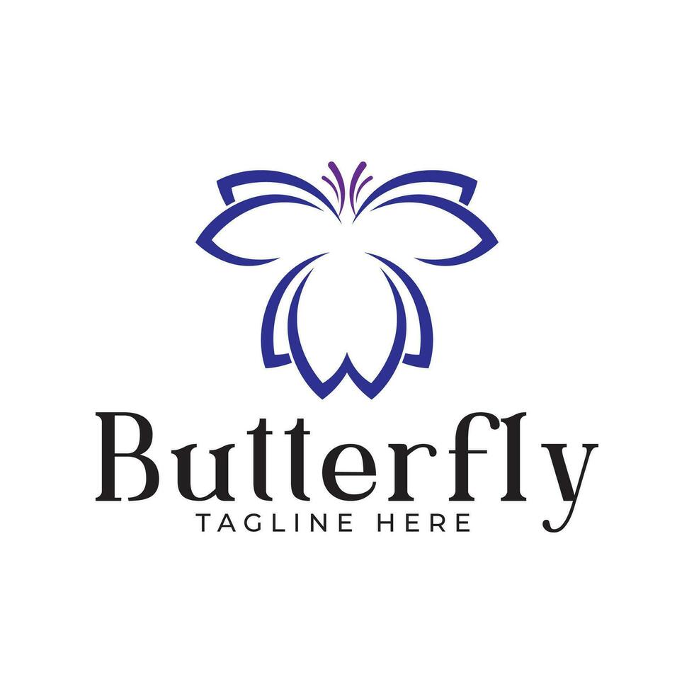 Butterfly logo design vector template, Butterfly logo for beaufy and Spa business