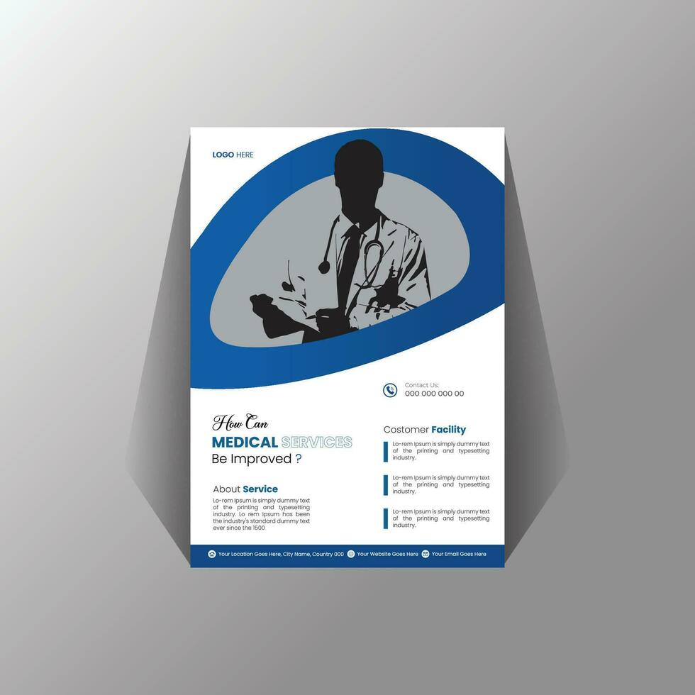 Free Health Flyer Design template and medical brochure design, vector