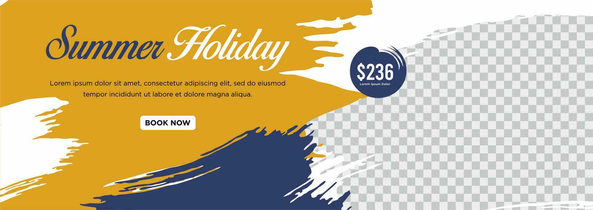 Travel holiday vacation social media post web banner vector