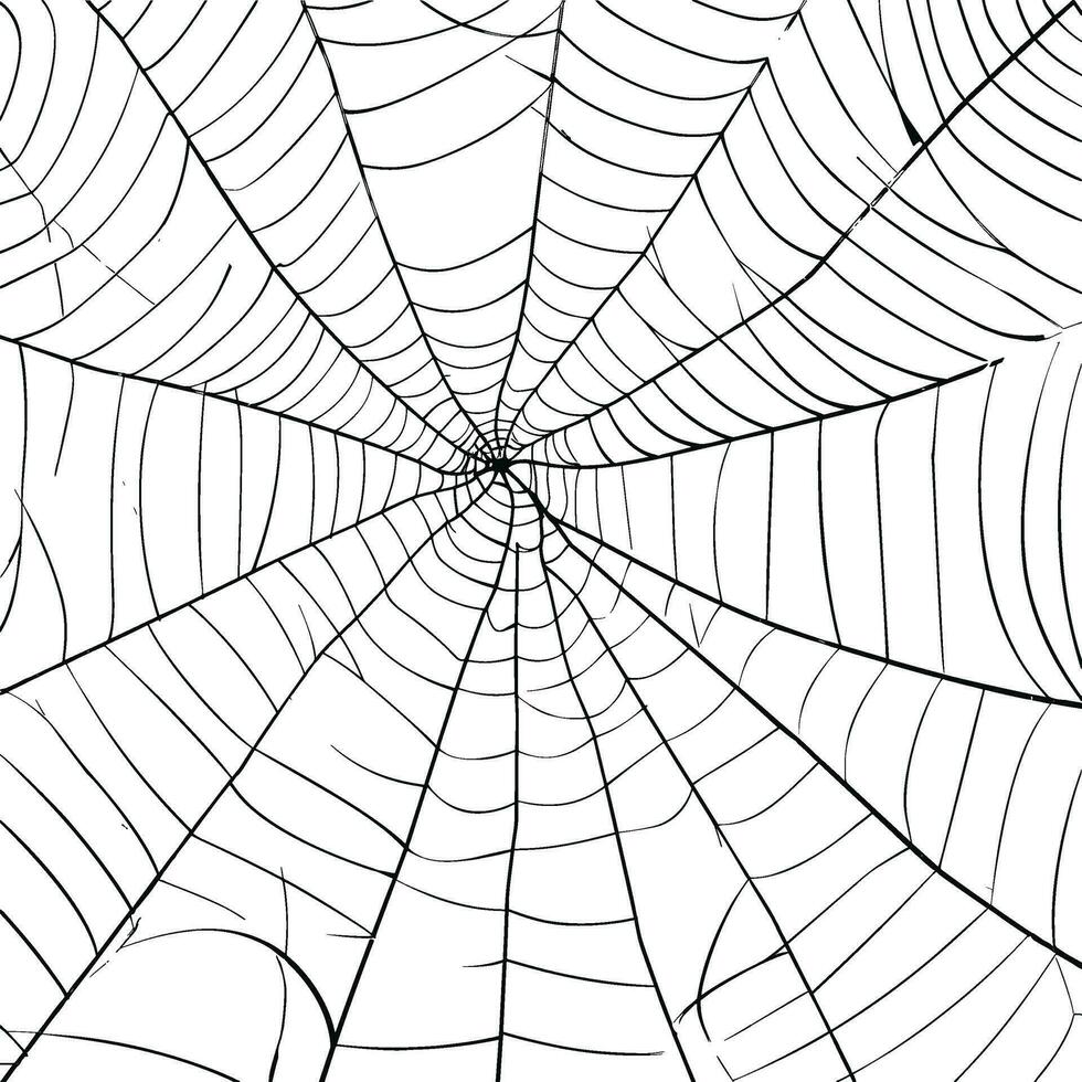 araña web negro silueta icono en blanco antecedentes. ai generado ilustración. vector