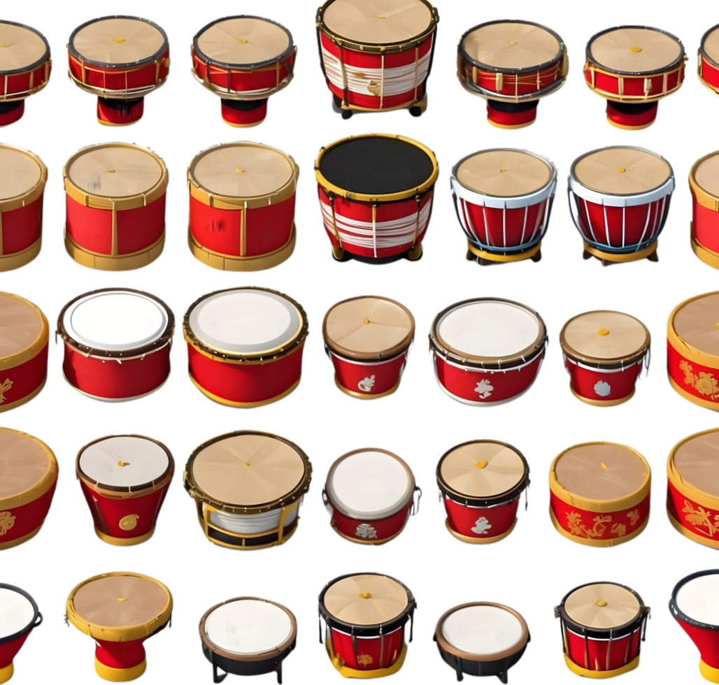 AI generated chinese drums for new year celebration png
