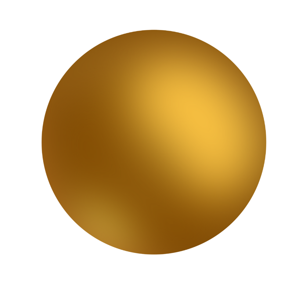 d'or 3d sphère collection png