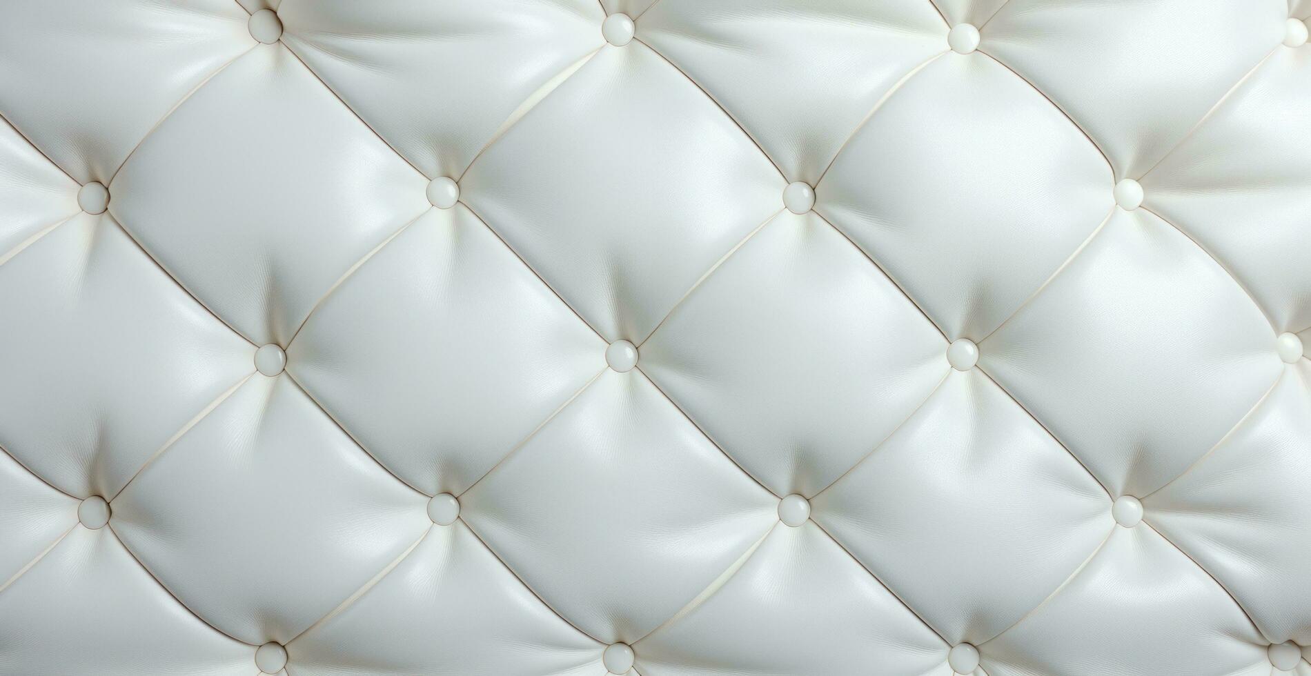 AI generated white quilting texture in a close up photo