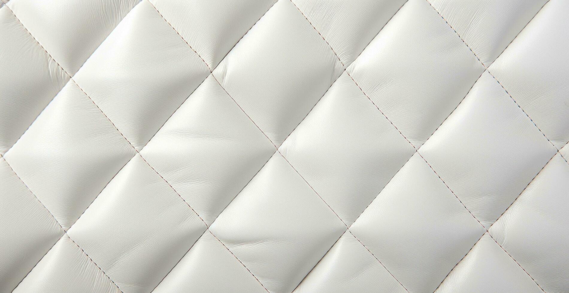 AI generated white quilting texture in a close up photo