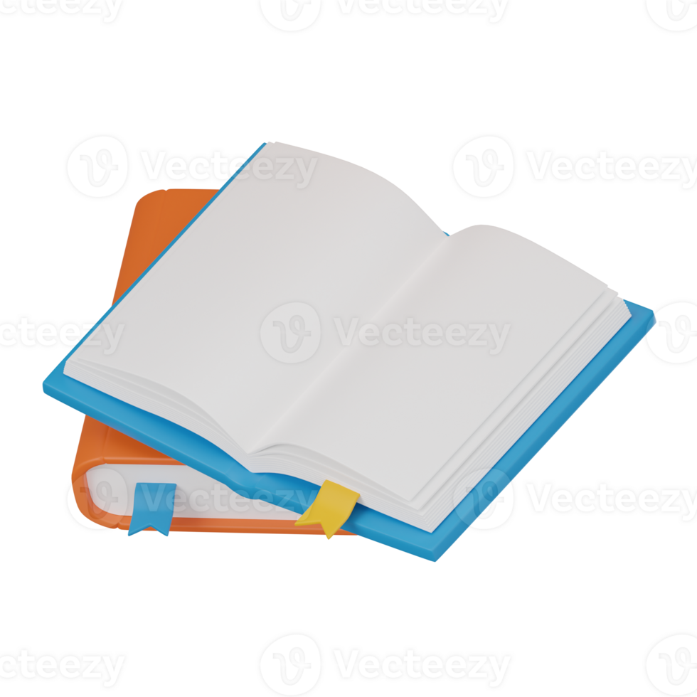 Book with Bookmark. 3D render. png