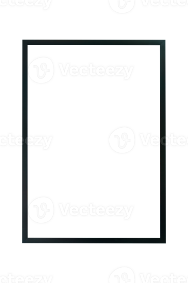 verticaal houten afbeelding kader, zwart afbeelding kader geïsoleerd transparantie achtergrond, foto kader mockup png