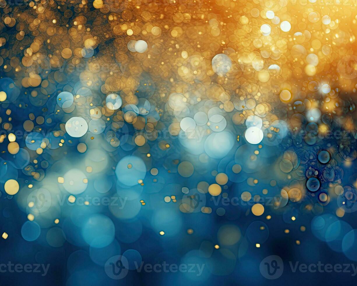 AI generated Abstract bokeh background. Christmas and new year background. photo
