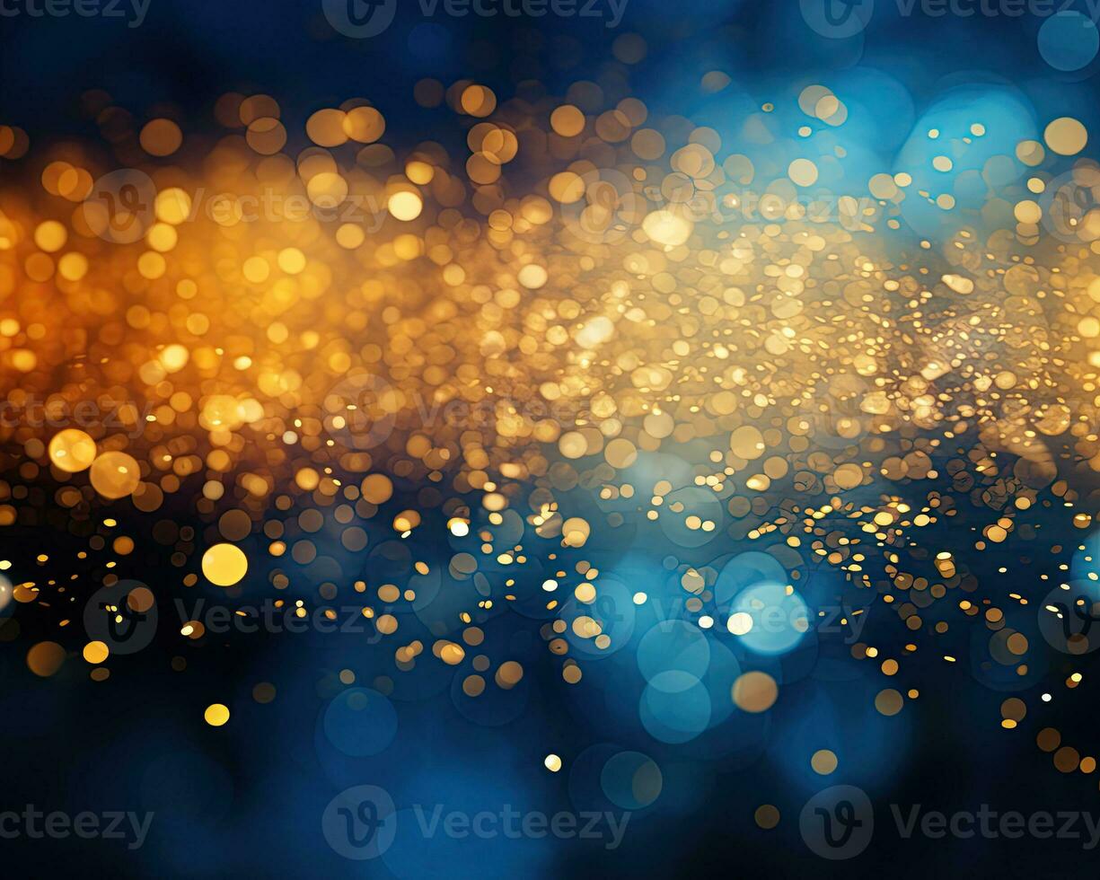 AI generated Abstract bokeh background. Christmas and new year background. photo