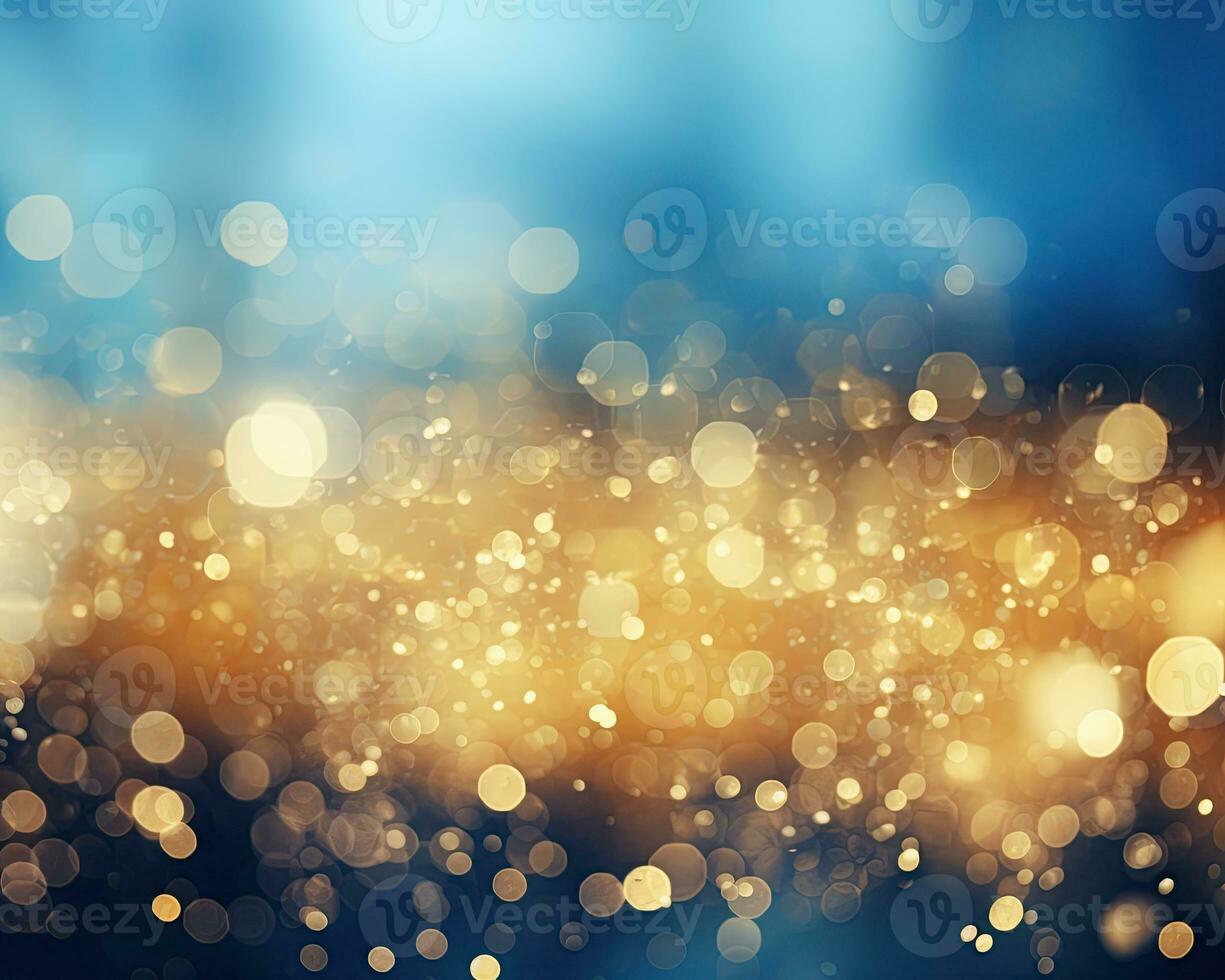 AI generated Abstract bokeh background. Christmas and new year background. photo