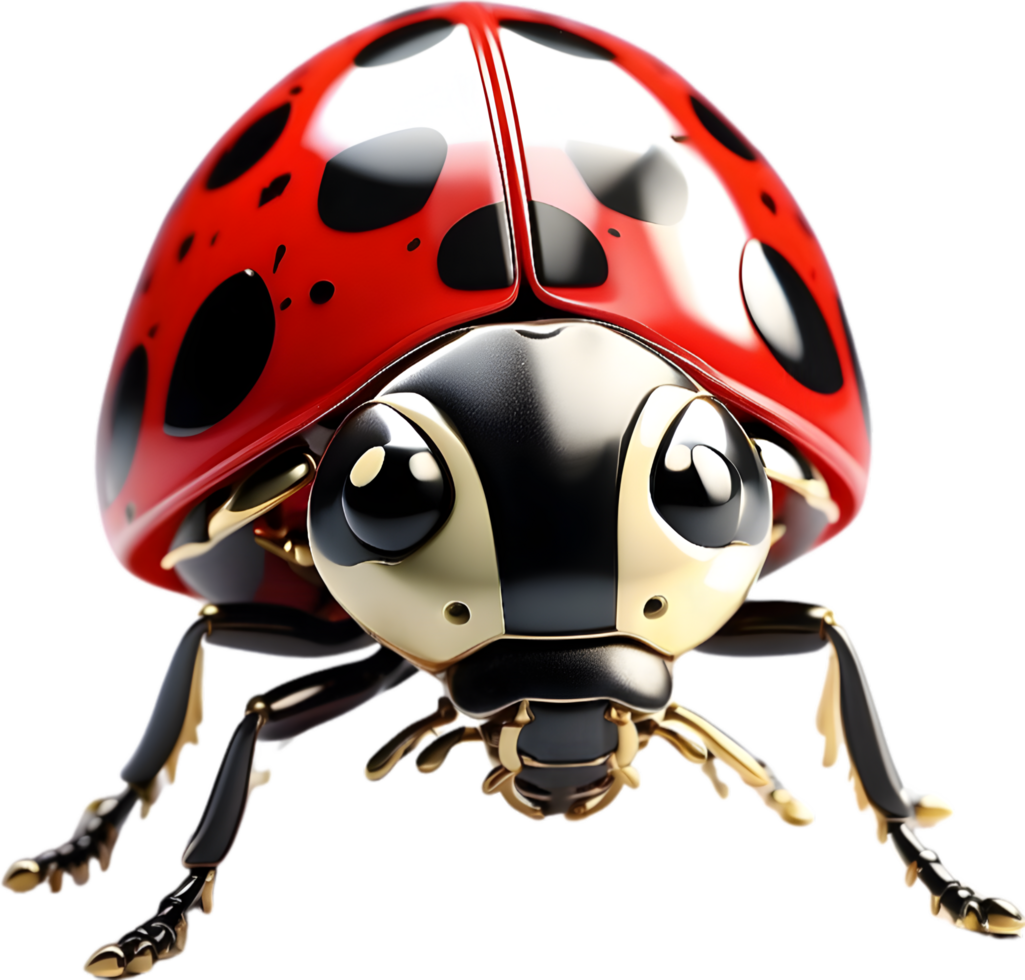 AI generated ladybug ,beetle icon cartoon png
