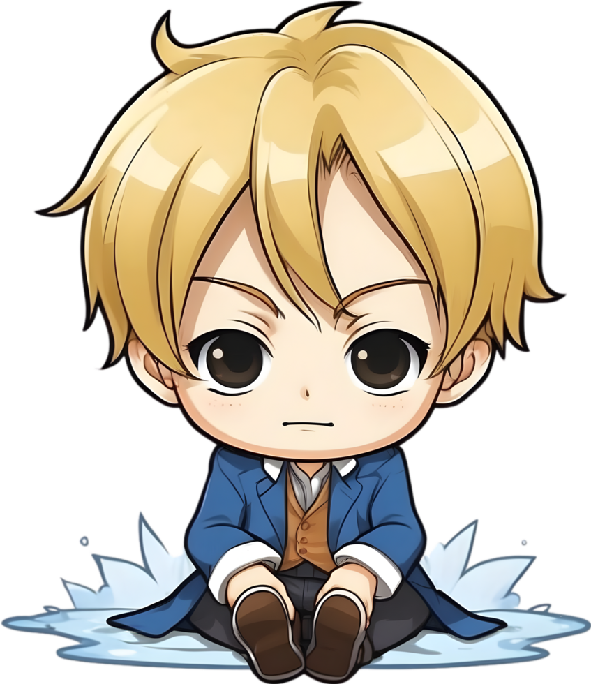 AI generated anime character smile boy png