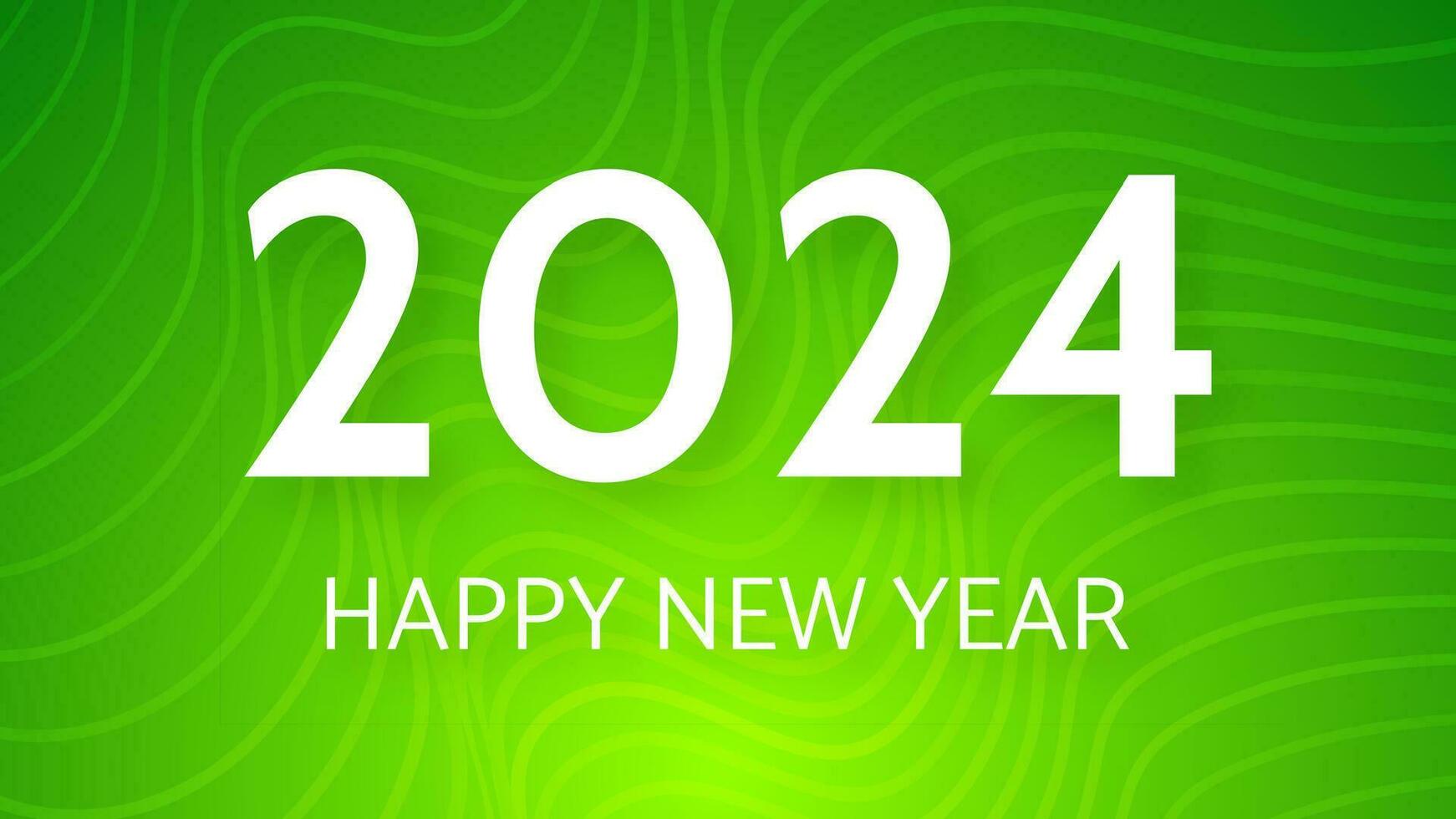 2024 Happy New Year on colorful background vector