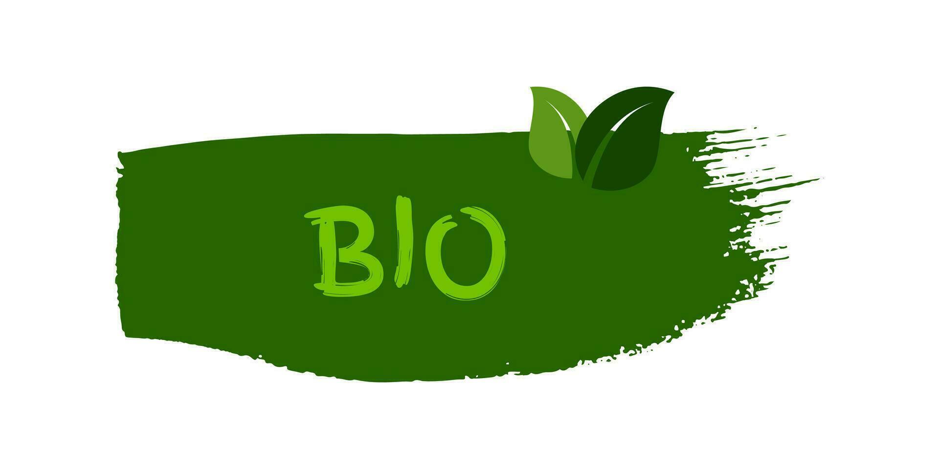 Green natural bio labels vector