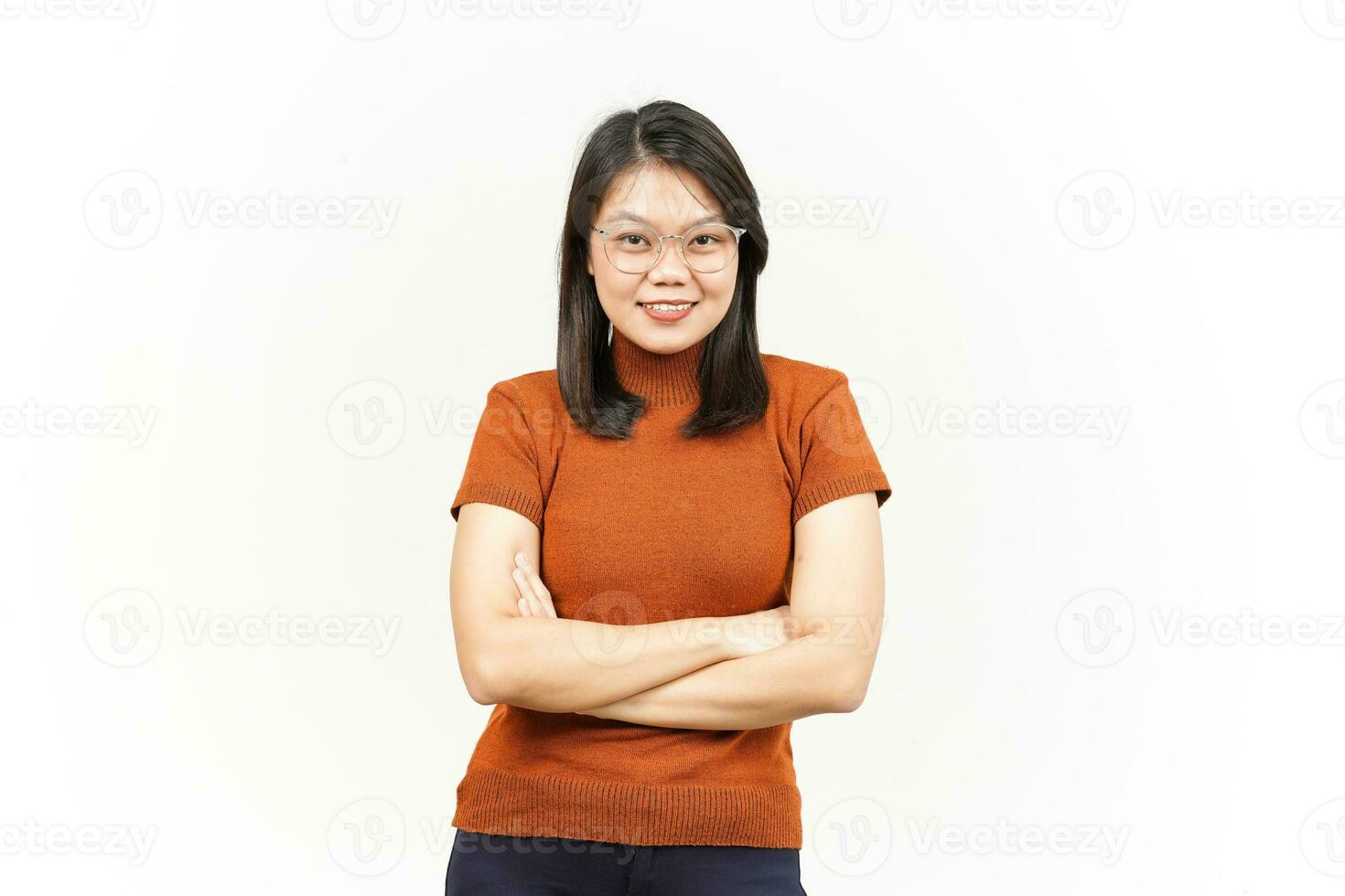 Beautiful Asian Woman Isolated On White Background photo