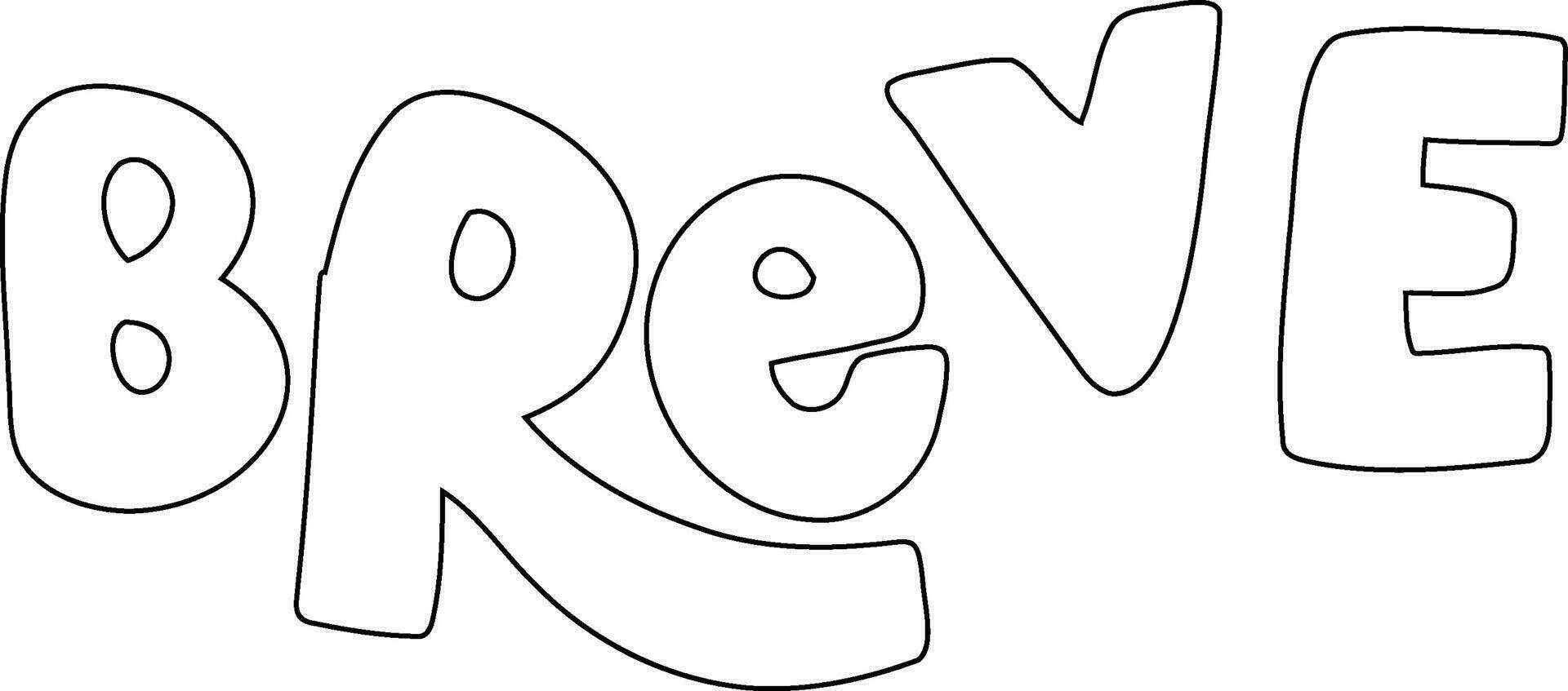 The word short in Spanish is breve. vector