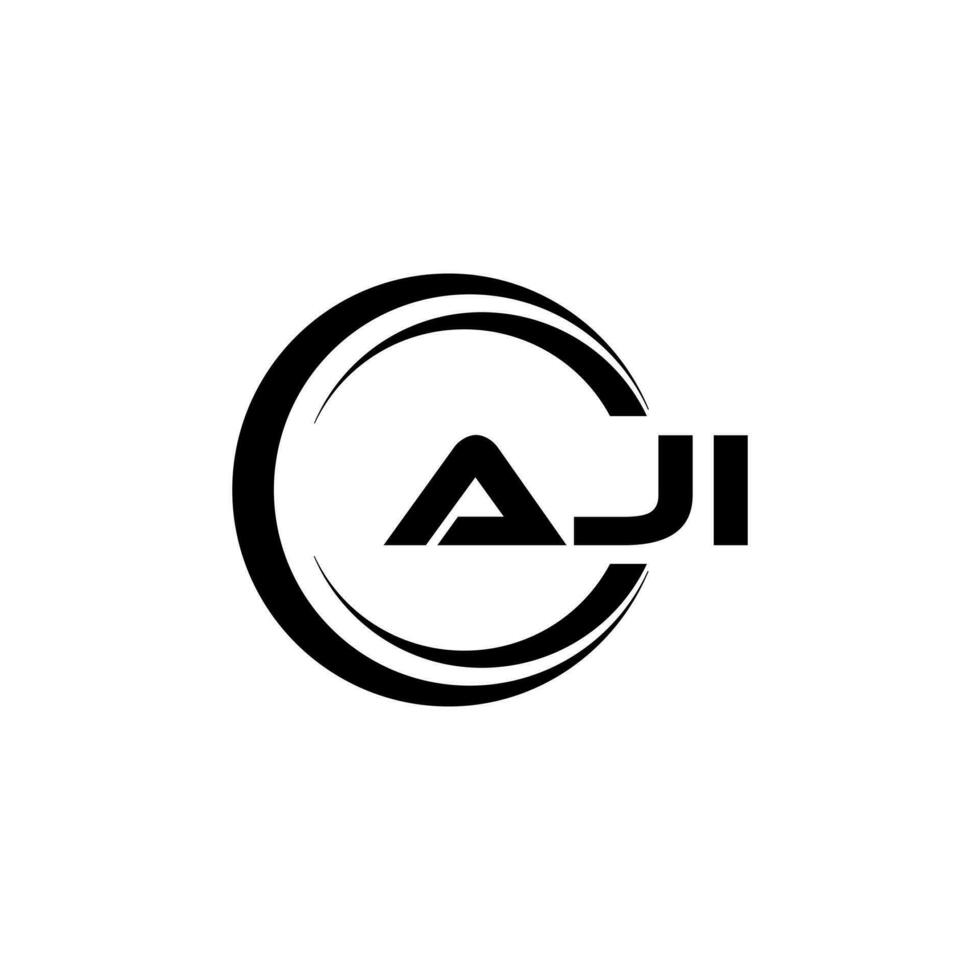 AJI Letter Logo Design, Inspiration for a Unique Identity. Modern Elegance and Creative Design. Watermark Your Success with the Striking this Logo. vector