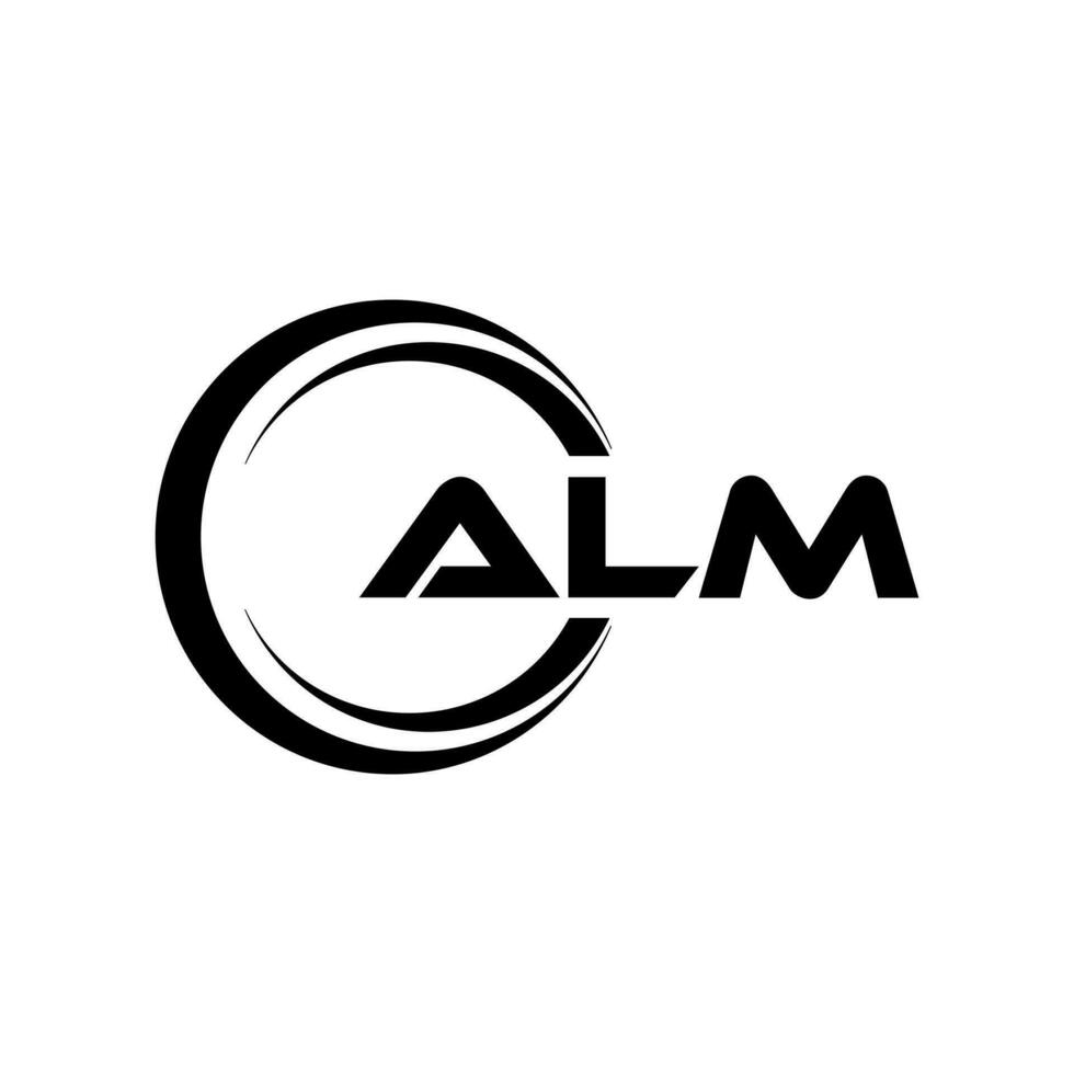 alm letra logo diseño, inspiración para un único identidad. moderno elegancia y creativo diseño. filigrana tu éxito con el sorprendentes esta logo. vector