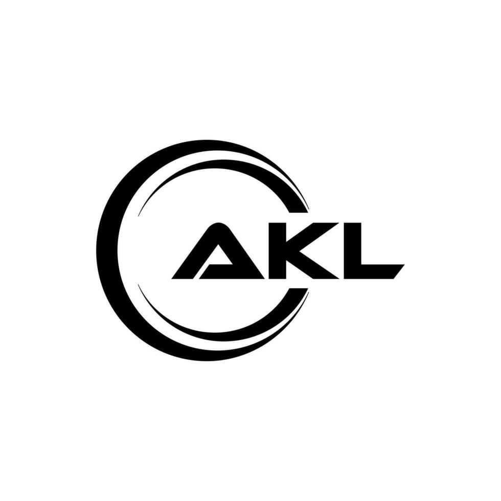 akl letra logo diseño, inspiración para un único identidad. moderno elegancia y creativo diseño. filigrana tu éxito con el sorprendentes esta logo. vector