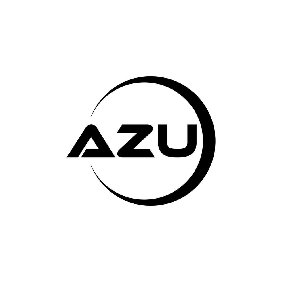 AZU Letter Logo Design, Inspiration for a Unique Identity. Modern Elegance and Creative Design. Watermark Your Success with the Striking this Logo. vector