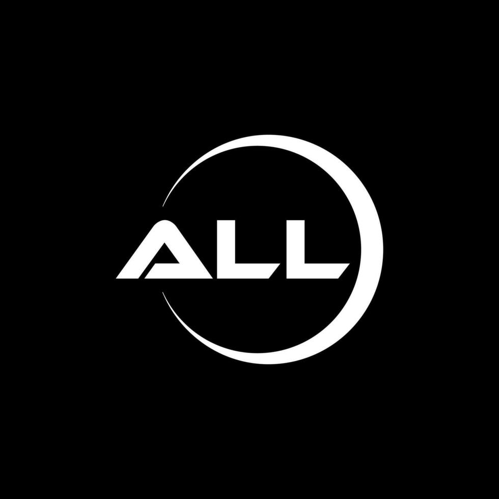 ALL Letter Logo Design, Inspiration for a Unique Identity. Modern Elegance and Creative Design. Watermark Your Success with the Striking this Logo. vector