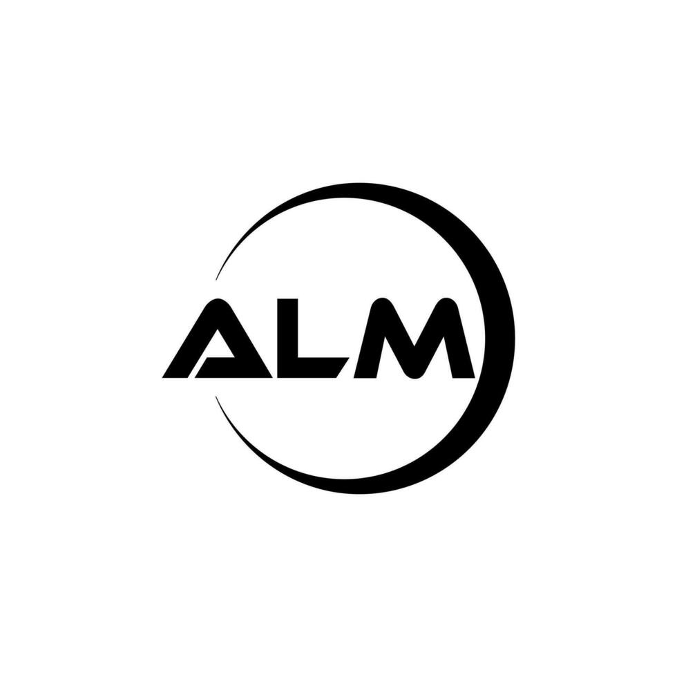 ALM Letter Logo Design, Inspiration for a Unique Identity. Modern Elegance and Creative Design. Watermark Your Success with the Striking this Logo. vector