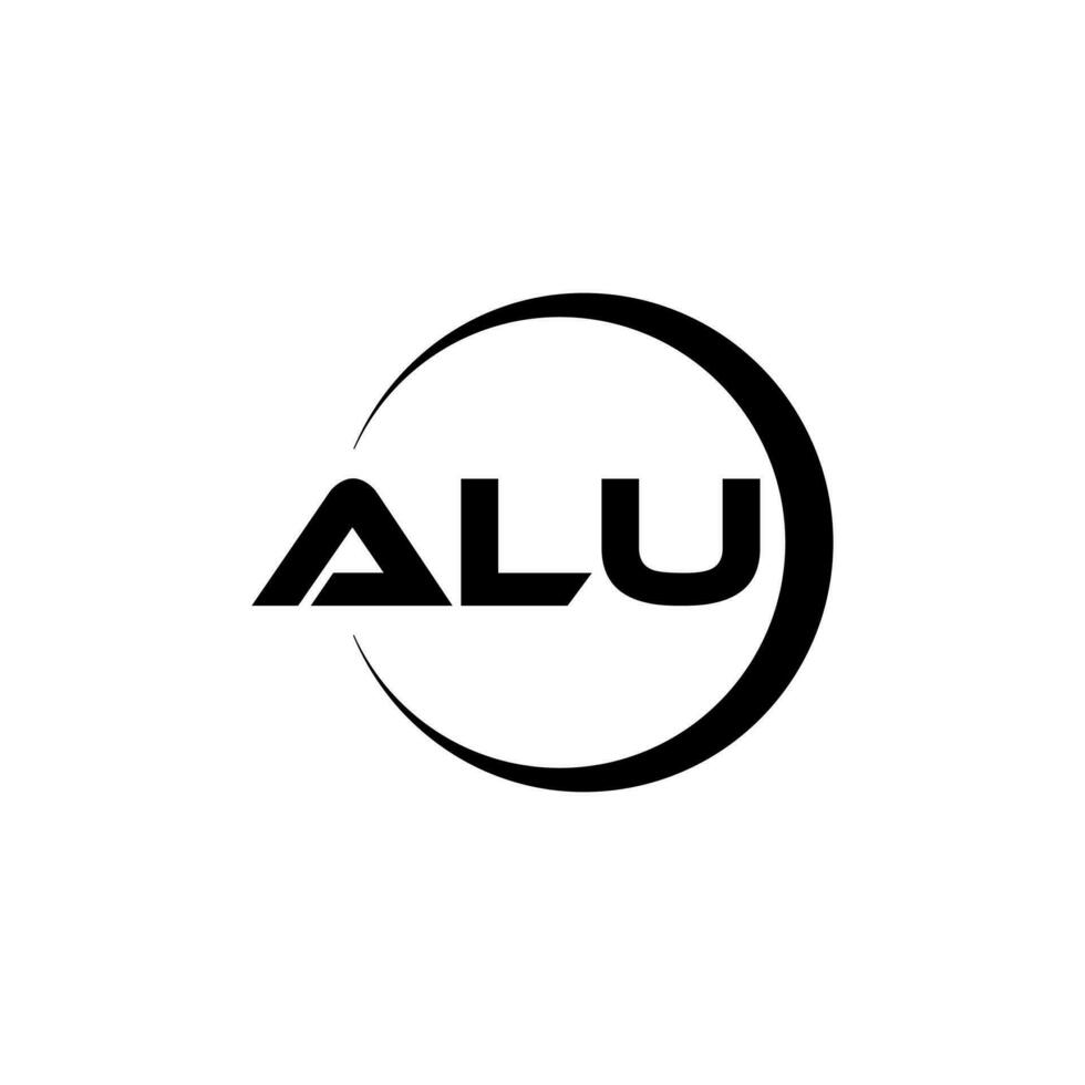 alu letra logo diseño, inspiración para un único identidad. moderno elegancia y creativo diseño. filigrana tu éxito con el sorprendentes esta logo. vector