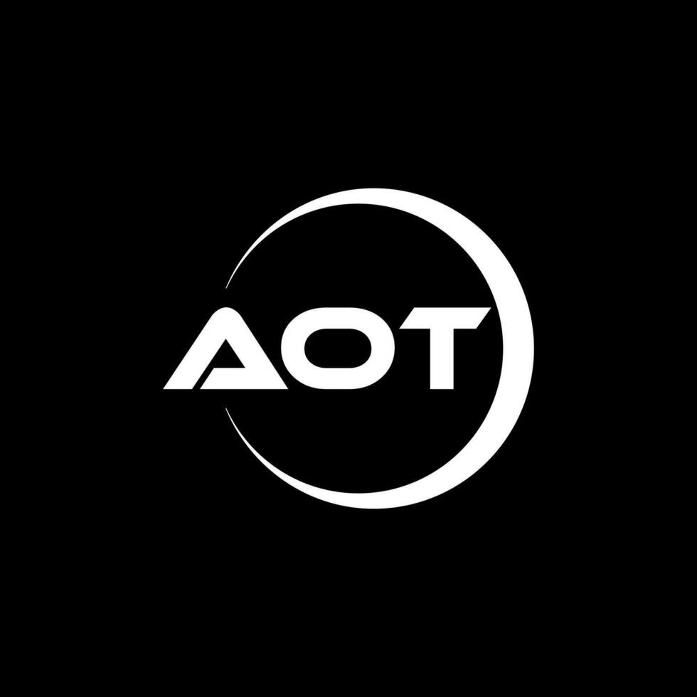 AOT Letter Logo Design, Inspiration for a Unique Identity. Modern Elegance and Creative Design. Watermark Your Success with the Striking this Logo. vector