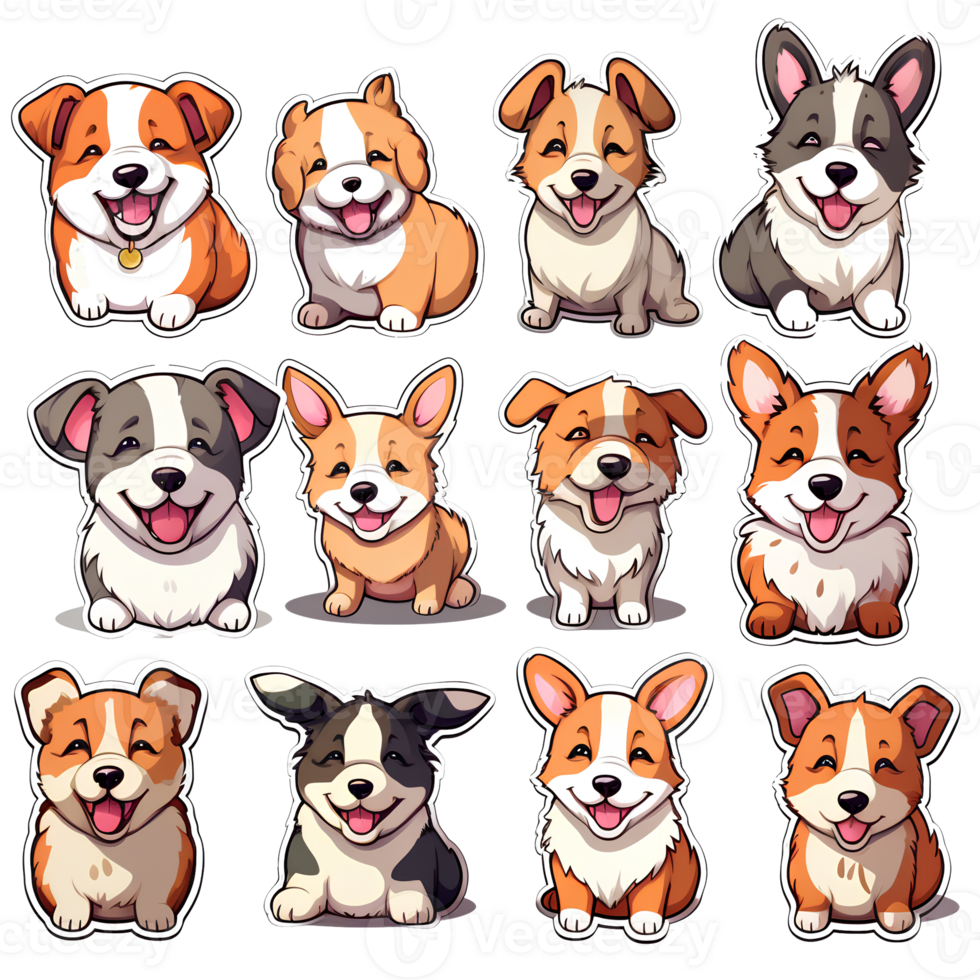 AI generated Cute and happy dog on transparent background PNG, easy to use. png
