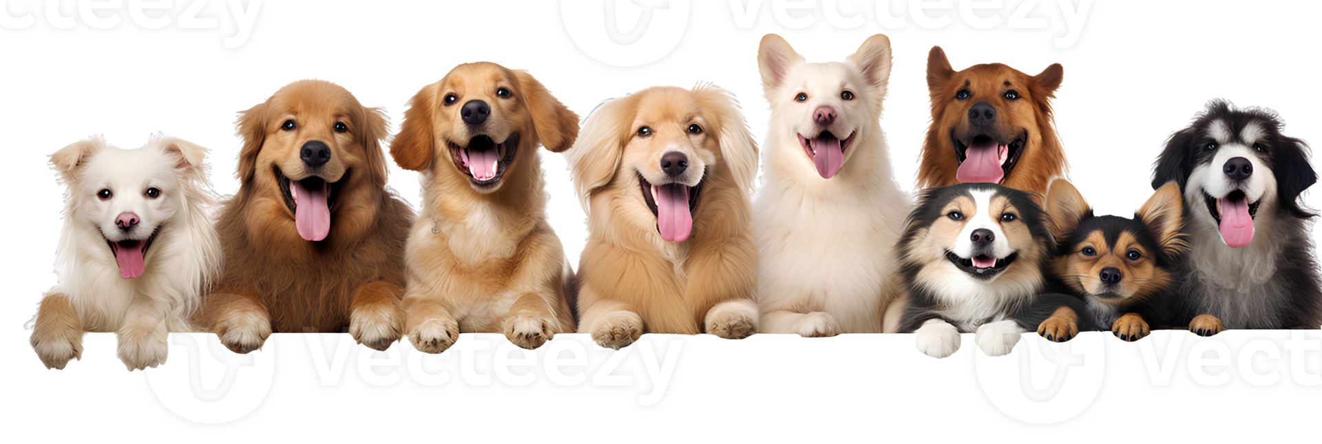 AI generated Cute and happy dog on transparent background PNG, easy to use. png