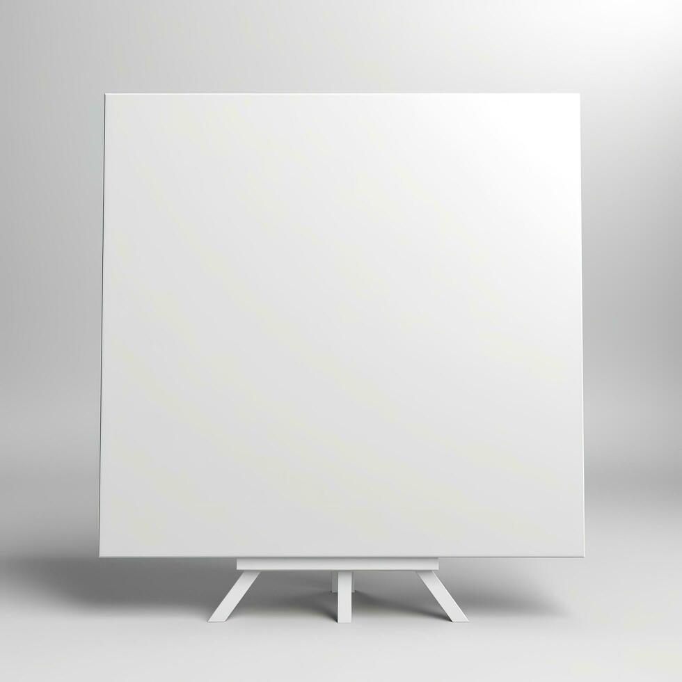 AI generated blank whiteboard on the wall. Generative AI photo