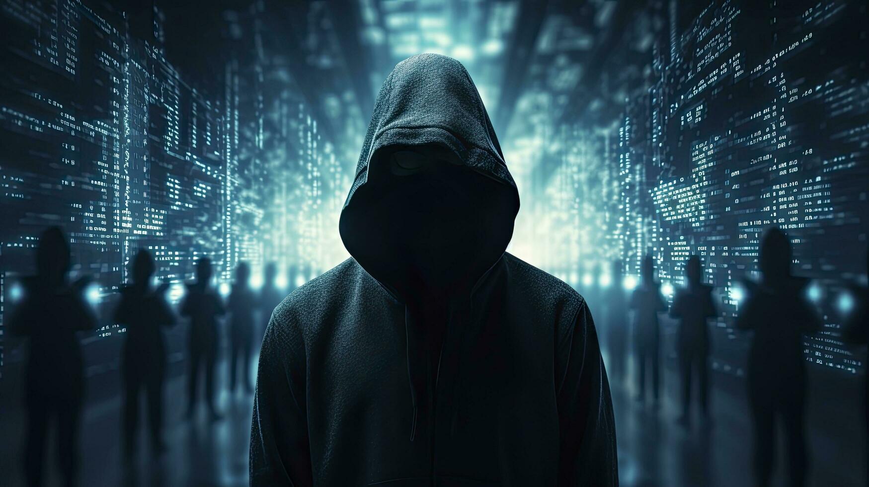 AI generated Unveiling the Anonymous Hacker. Digital Intrigue, Invisible Threats. AI Generated photo