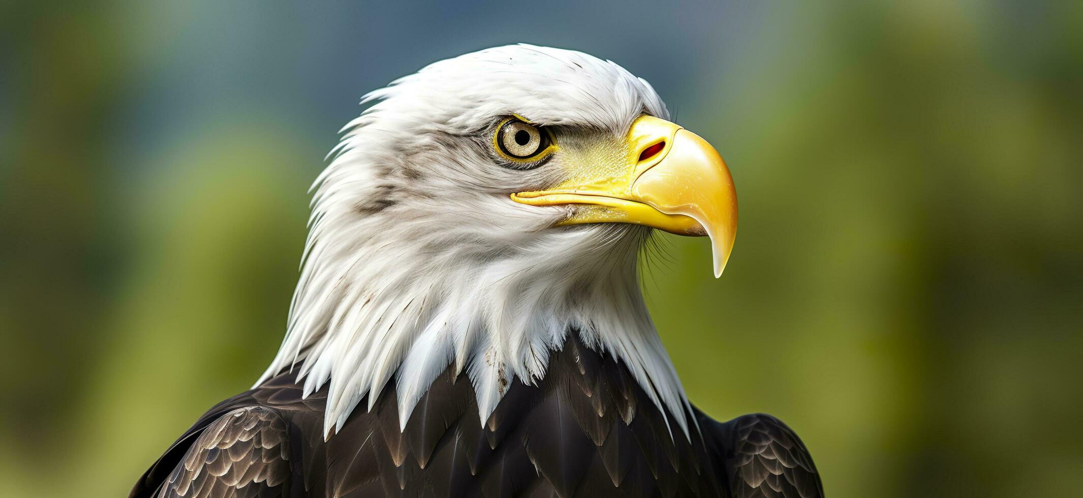 AI generated Portrait of an american bald eagle, wildlife. Generative AI photo
