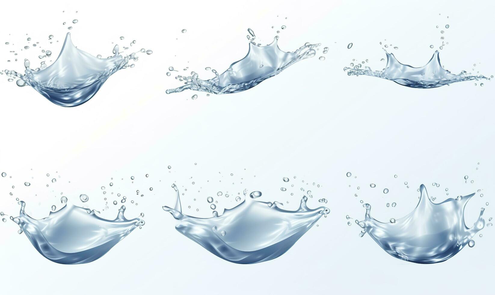 AI generated The water crown splashes with drops.Generative AI photo