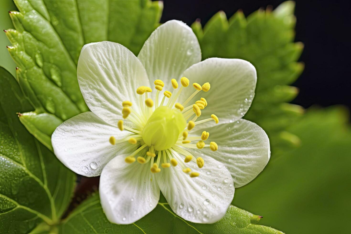 ai generado fresa flor. ai generado foto